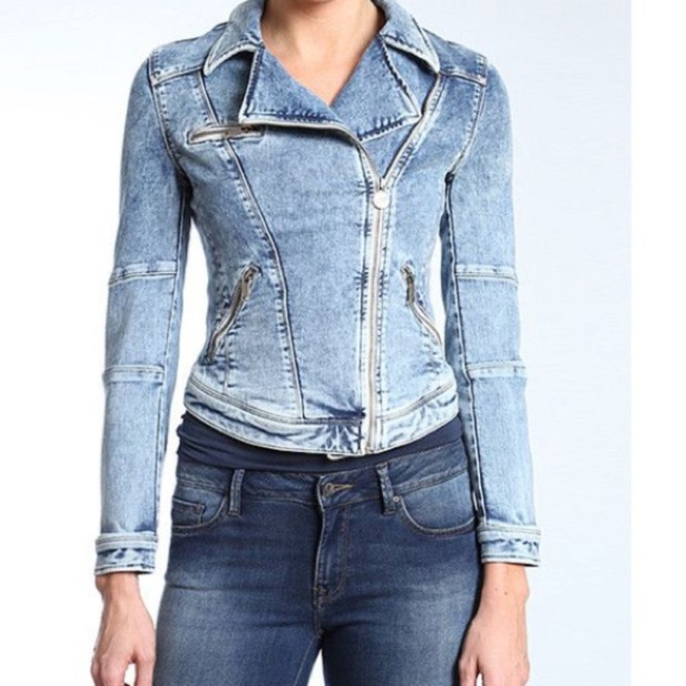 Gap 1969 Denim Zipper Up Moto Jacket